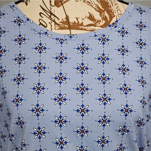 👗Liz Claiborne, midi dress. Light blue with all over print. NWT, Size XXL - Picture 3 of 8